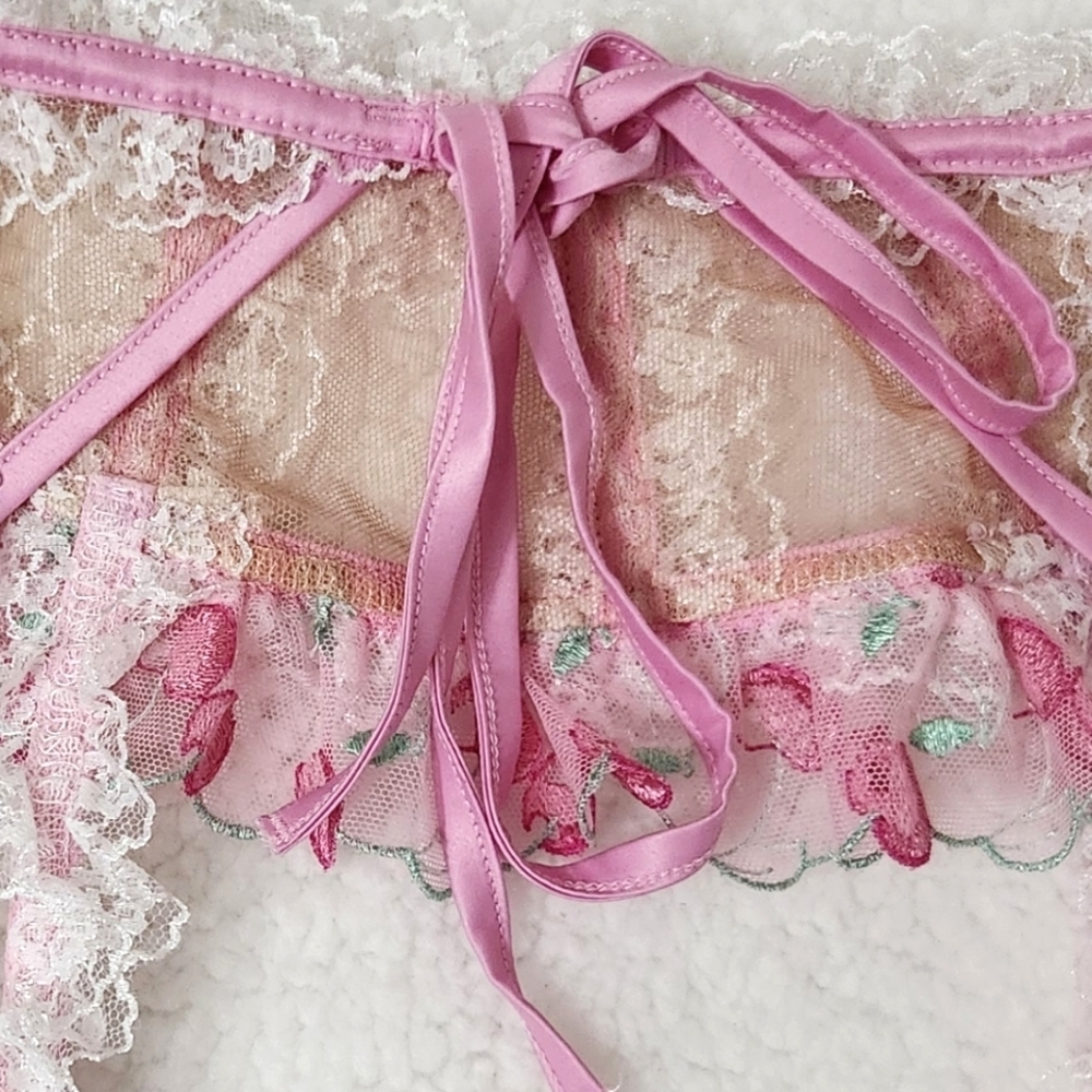 New!For Love and Lemons Sweet Cherries Garter Belt - Picture 10 of 11